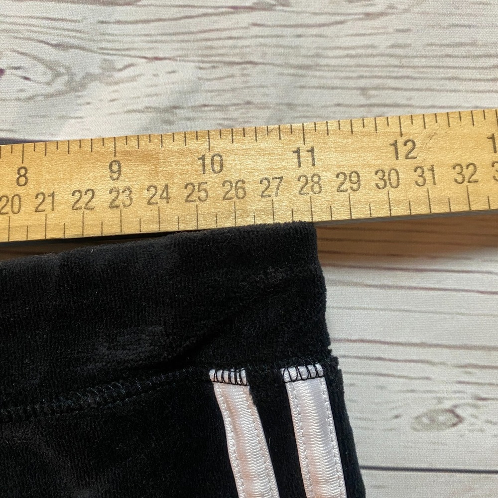 Adidas Soft Track Pants Black w/ White Stripes Youth Girl's Size Large (7-8) - Picture 5 of 8